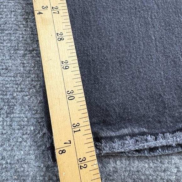 Abercrombie Fitch 90s Straight High Rise Jeans 35L 42x32‎ Faded Black Curve Love - Picture 6 of 16